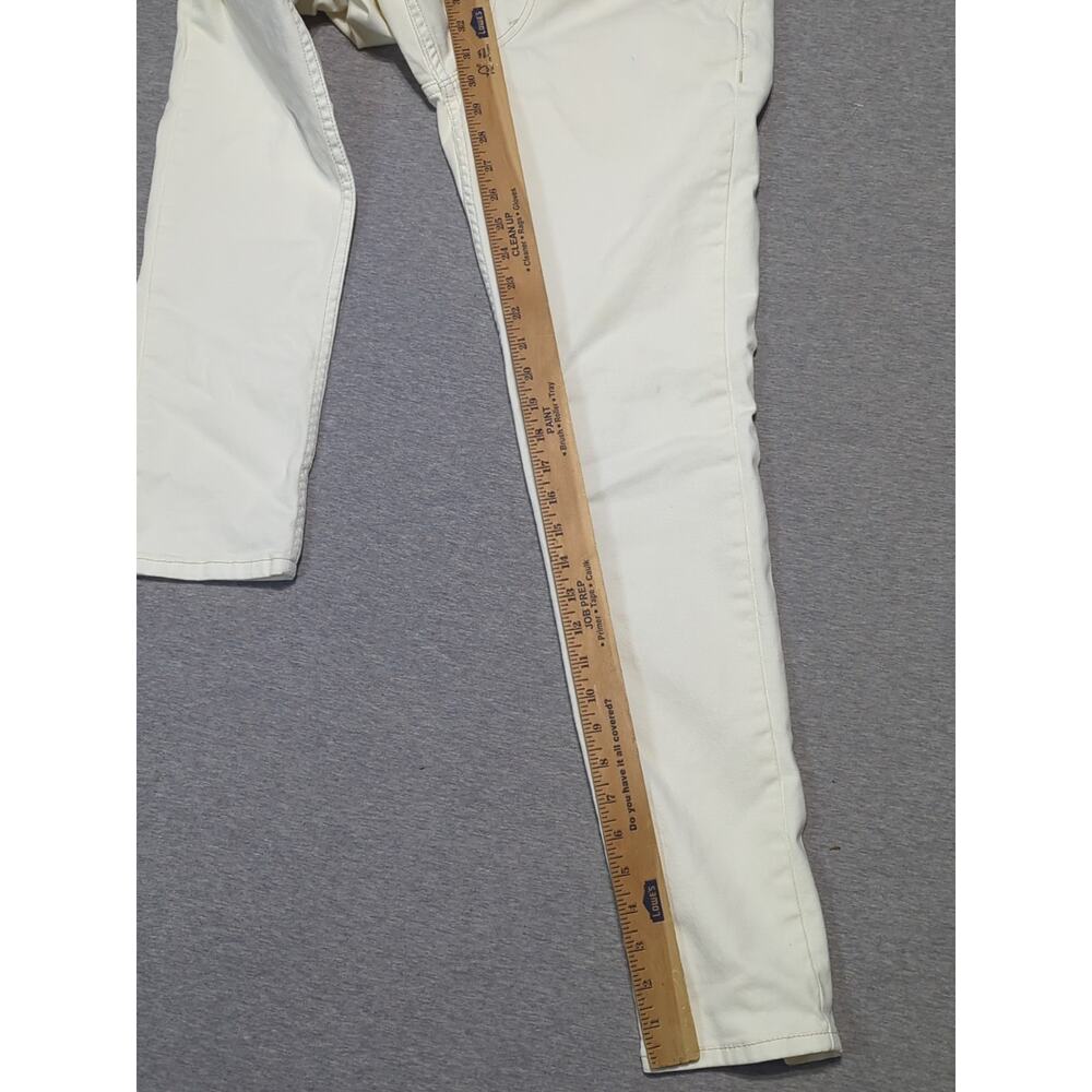 Levi's 524 Too Superlow White Skinny Leg Jeans Size 9 (30x30) - Picture 7 of 8